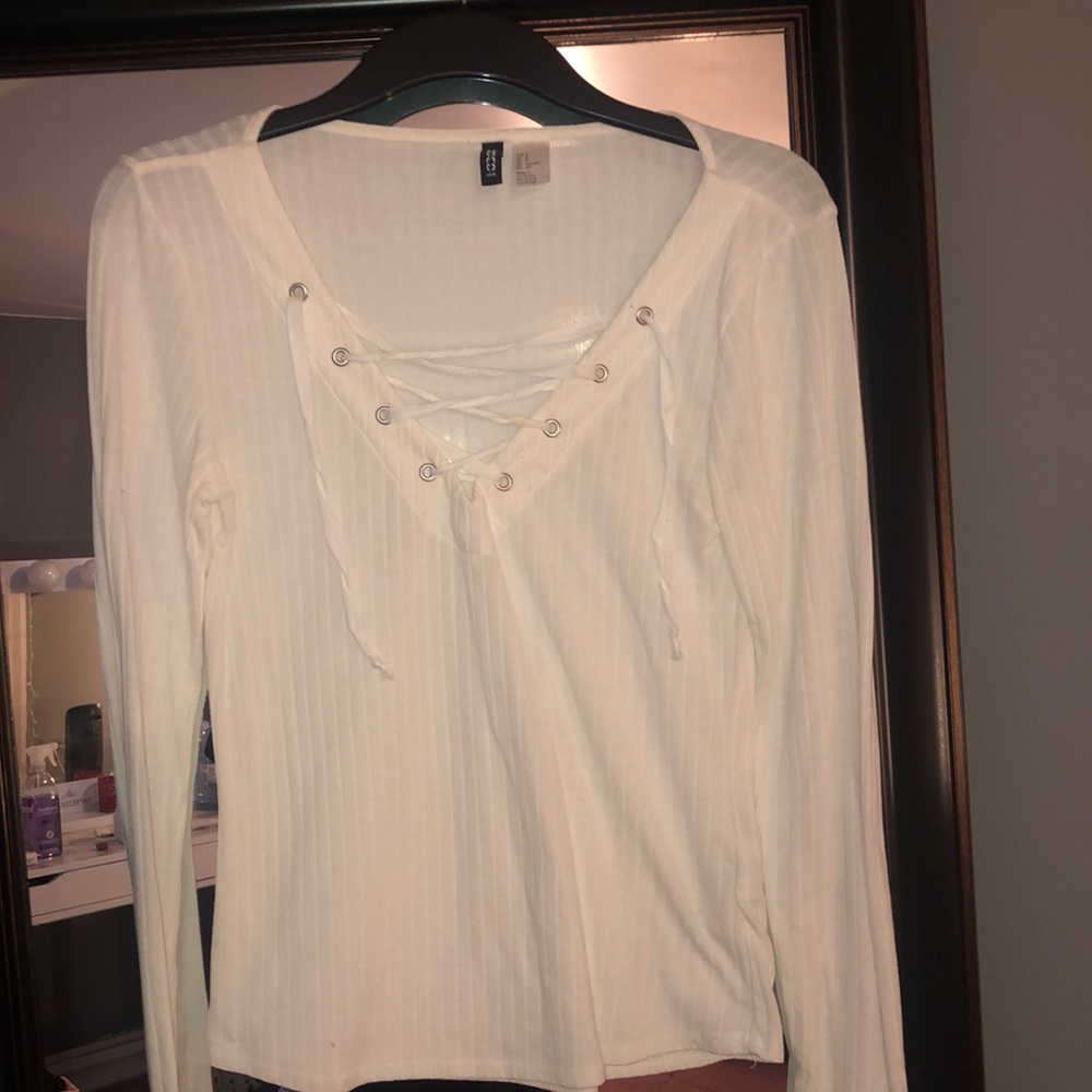 Lace up shirt